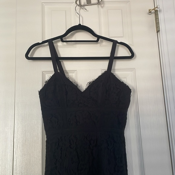 [Aqua by bloomingdales] black lace midi dress - Picture 3 of 7